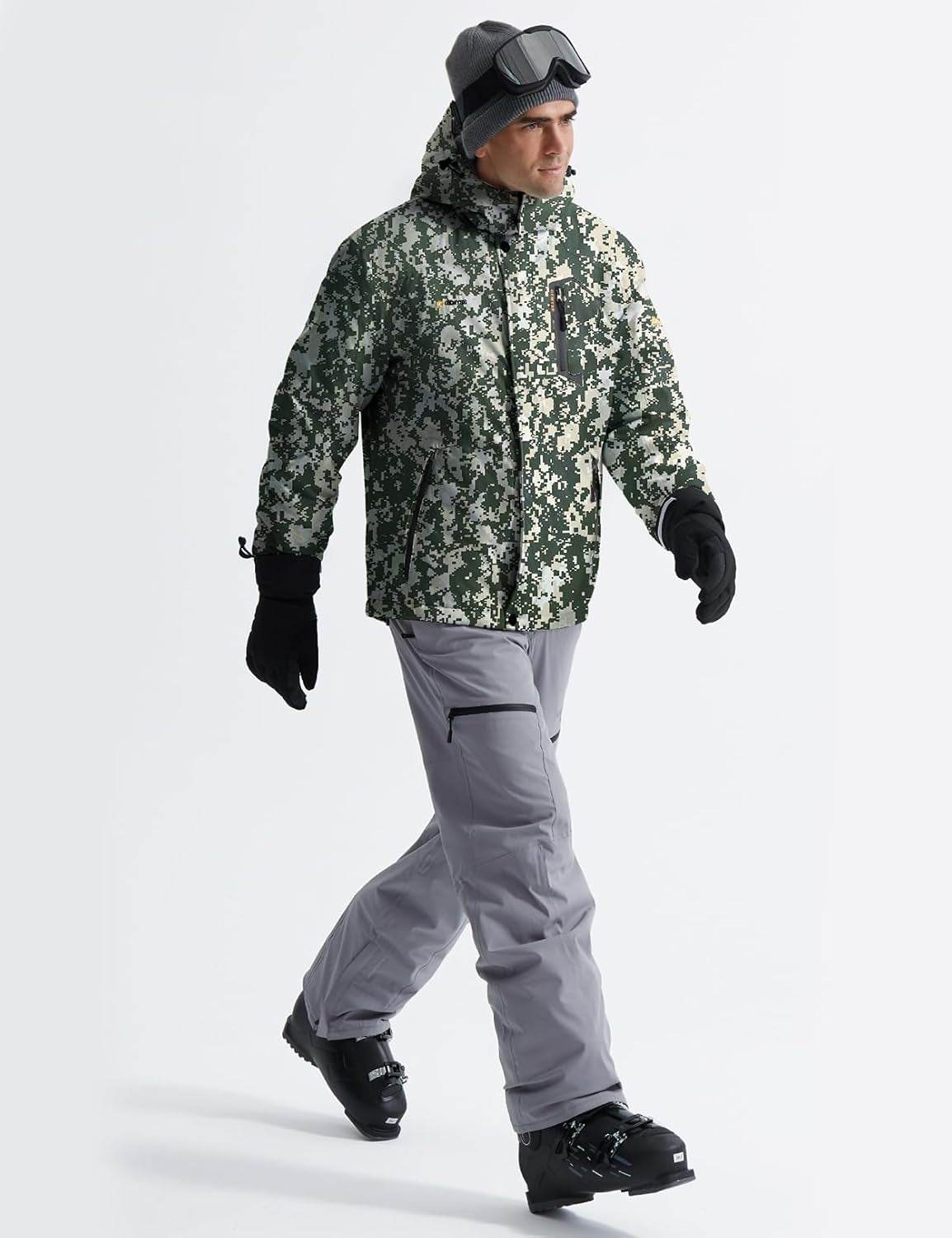 Men'S Mountain Waterproof Ski Snow Jacket Winter Windproof Rain Jacket